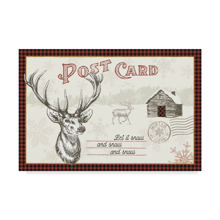 The Holiday Aisle® 'Winter Reindeer I' Graphic Art Print on Wrapped